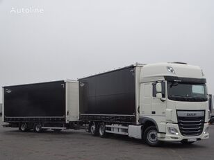 DAF XF 460 6X2 P+P+szerelvény + tilt trailer