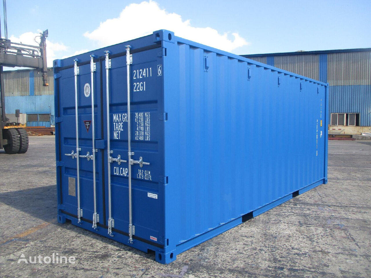 new 20`DV Seecontainer neuwertig in RAL5010 Enzianblau Standart 20ft container