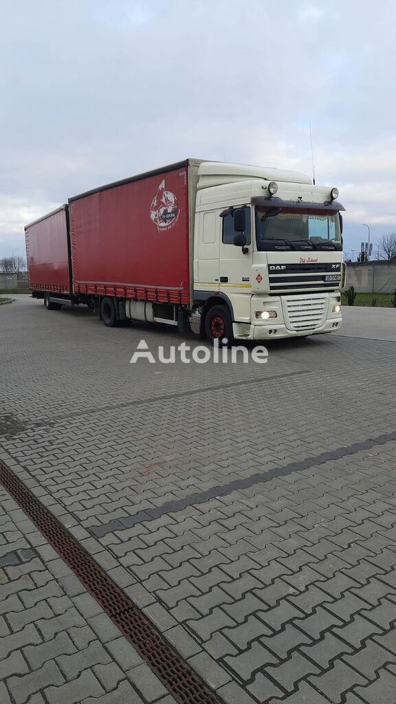 DAF XF 105.410 curtainsider truck + curtain side trailer