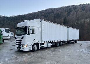 Scania R410  curtainsider truck + curtain side trailer