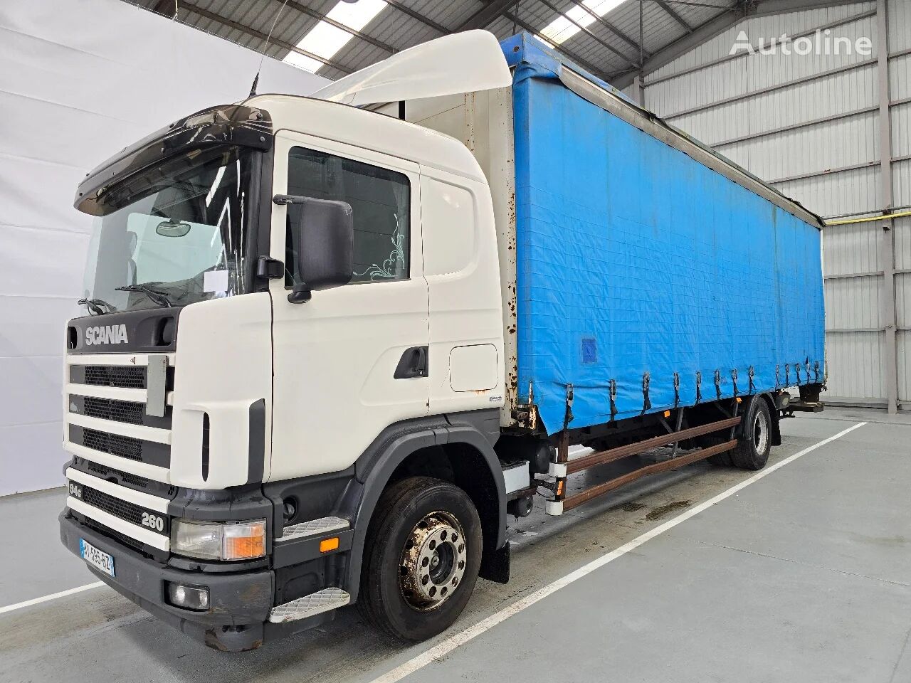 Scania R94-260 GB 4x2 / DHOLLANDIA 2000kg curtainsider truck