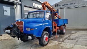 MAN 19.240 long nose 4x4 stake body + HIAB 1165A + winch dump truck