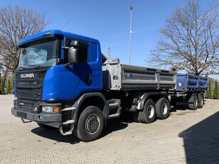 Scania G450 6x6 EURO6 WYWROTKA TRÓSTRONNA + TANDEM SCHMITZ dump truck