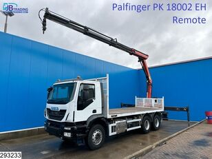 IVECO Trakker 360 6x4, Palfinger, Remote, Steel suspension flatbed truck