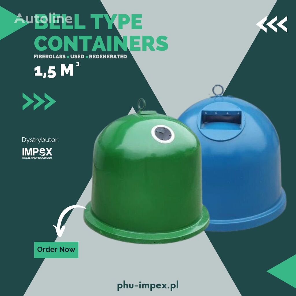 Containers - BELL TYPE 1,5 m3 (fiberglass) waste container