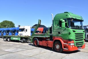 Scania R 490 HL 4x2 - SKIPLOADER + HANGER - RETARDER - 340 TKM - PARK.  skip loader truck