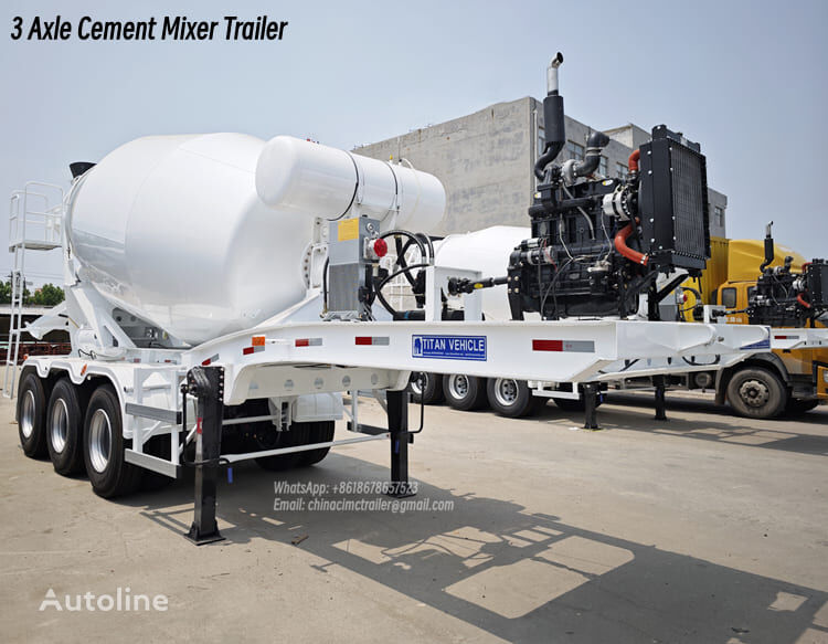 new 3 Axle Cement Mixer Trailer for Sale In Dominican cement tank trailer
