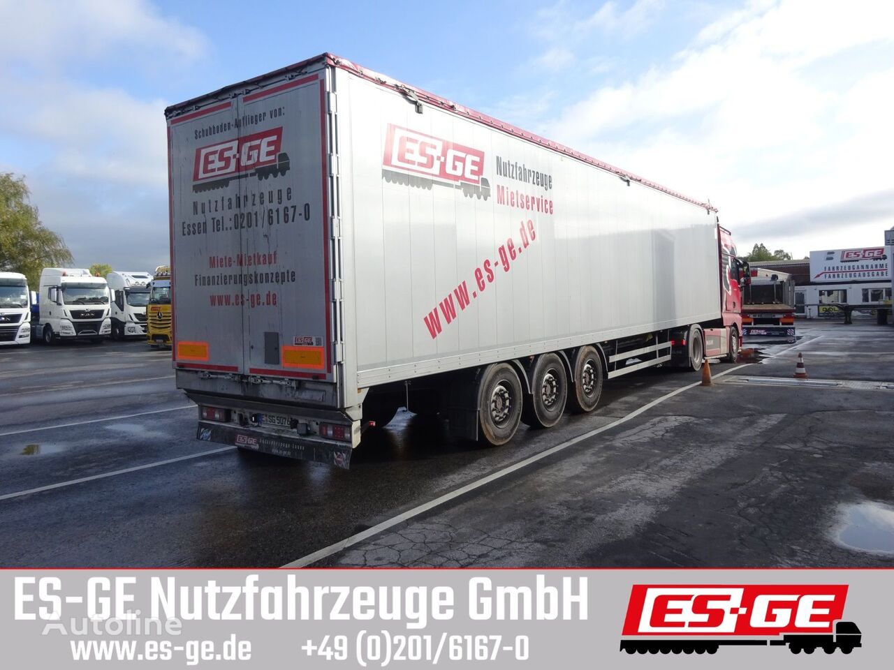 Reisch 3-Achs-Schubbodenauflieger 91,6 m³ tipper semi-trailer