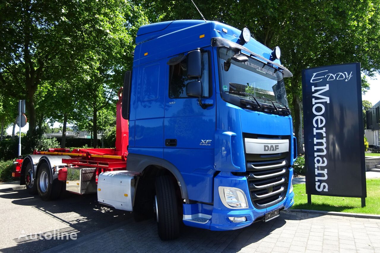 DAF XF 510 Spacecab 6x2 hook lift truck
